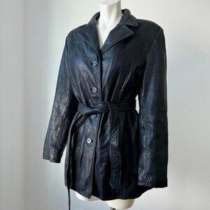 Nine West Women's Black Leather Jacket